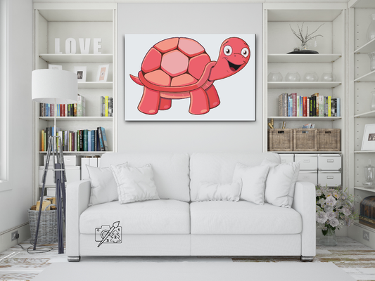 Paint by number - Glad Skildpadde