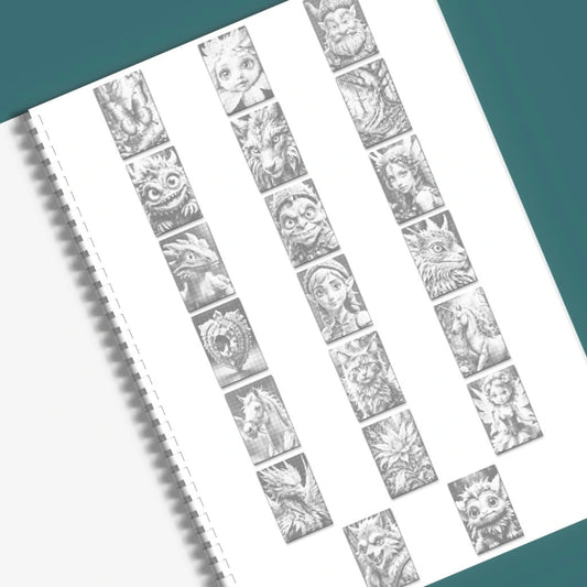 Kreabutik dotting malebog den fortryllede skov motiver