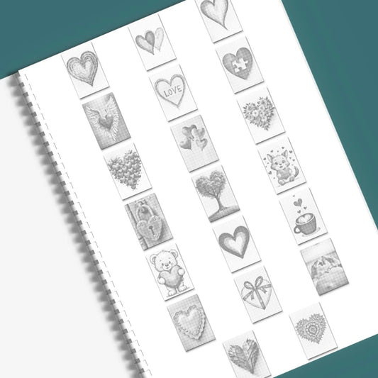 Kreabutik dotting malebog hjertemotiver