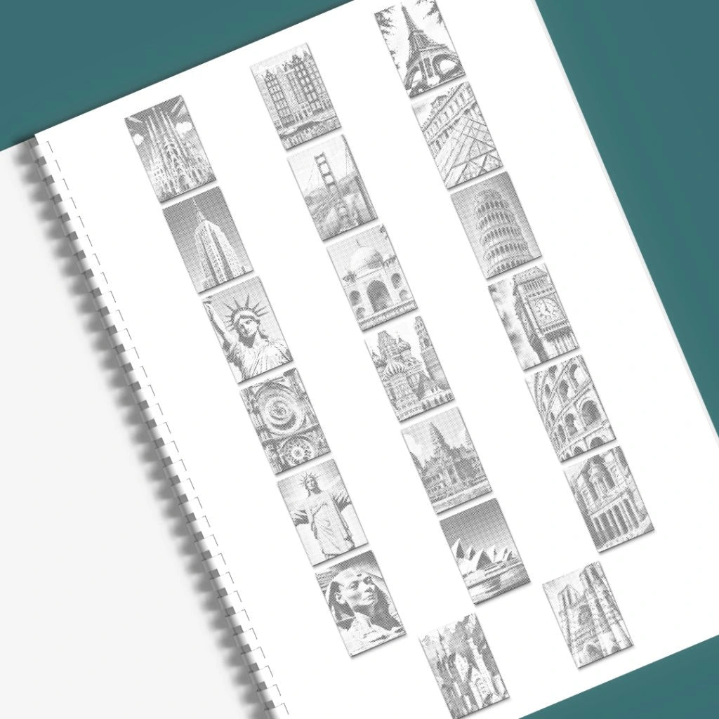 Kreabutik dotting malebog verden motiver