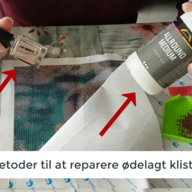 Sådan får du dit klister til at klistre igen på dit diamond paint-billede