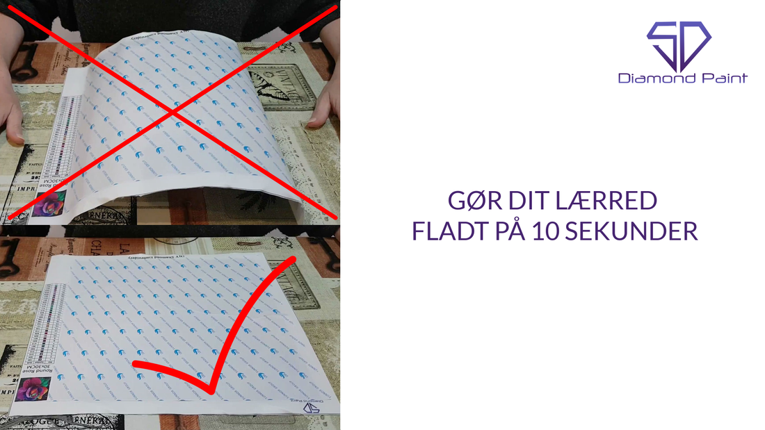 Gør dit diamond paint-lærred fladt på 10 sekunder