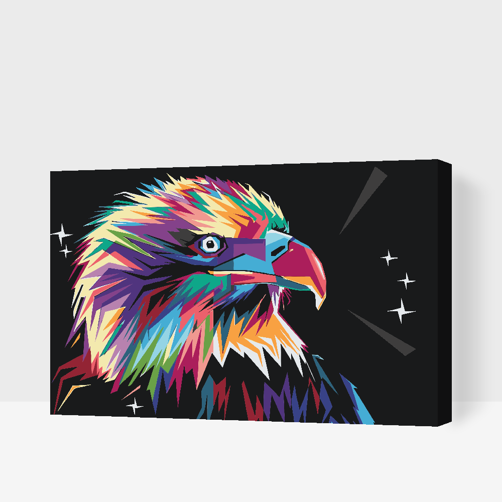 Paint by number - Vector Eagle
