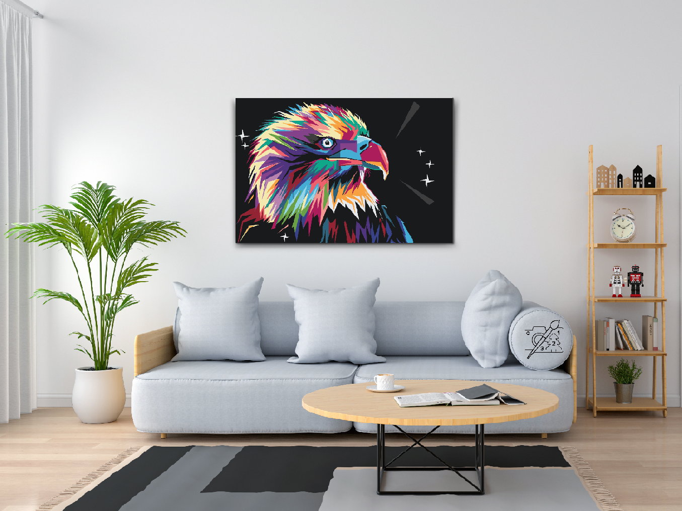 Paint by number - Vector Eagle