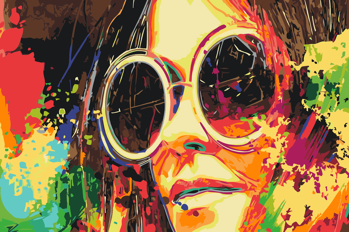 Paint by number - Farverige solbriller