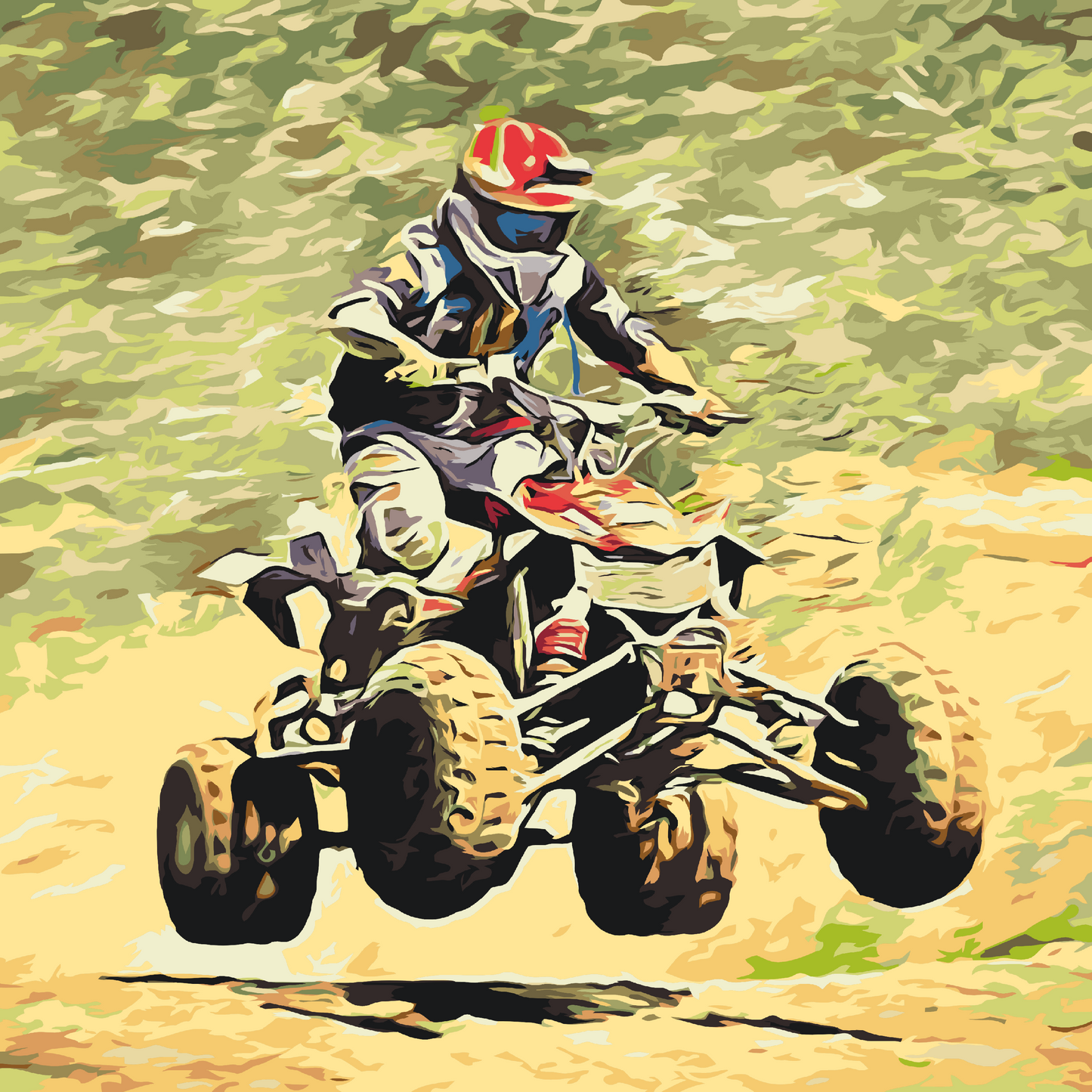 Paint by number - Adrenalin på fire hjul