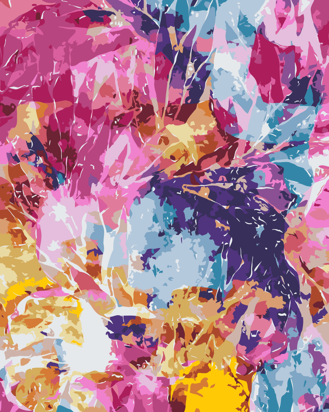 Paint by number - Abstrakte farver