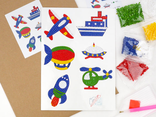Diamond Painting Sticker - Diamond painting sticker - Transportkøretøjer