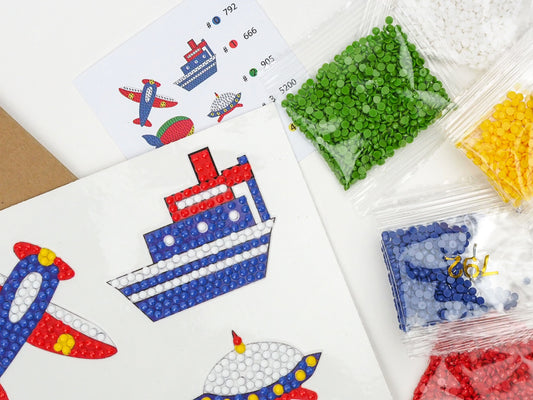 Diamond Painting Sticker - Transportkøretøjer