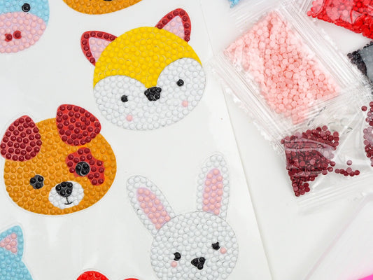 Diamond Painting Sticker - Dyrehoveder 1