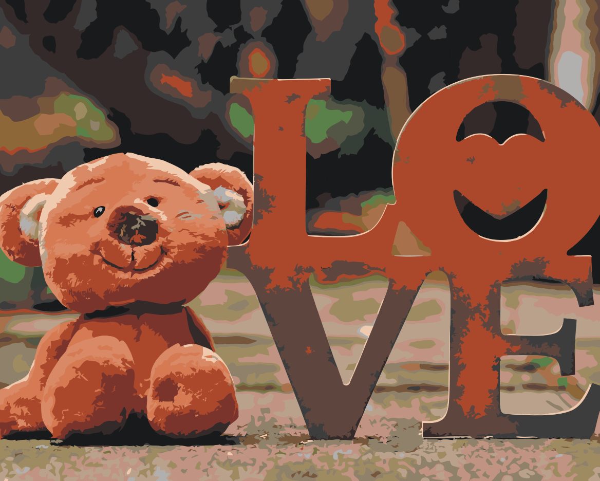 Paint by number - Teddy Bear