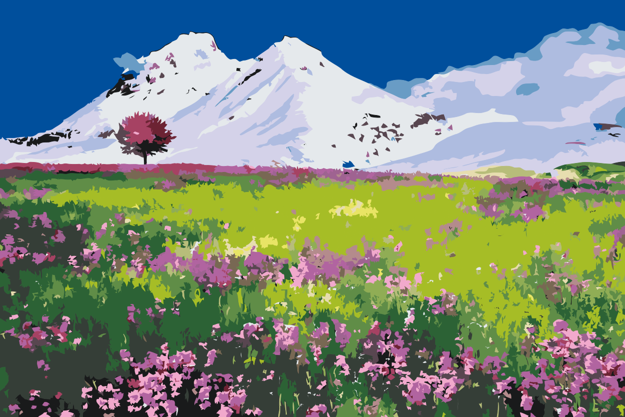 Paint by number - Eng midt i bjergene