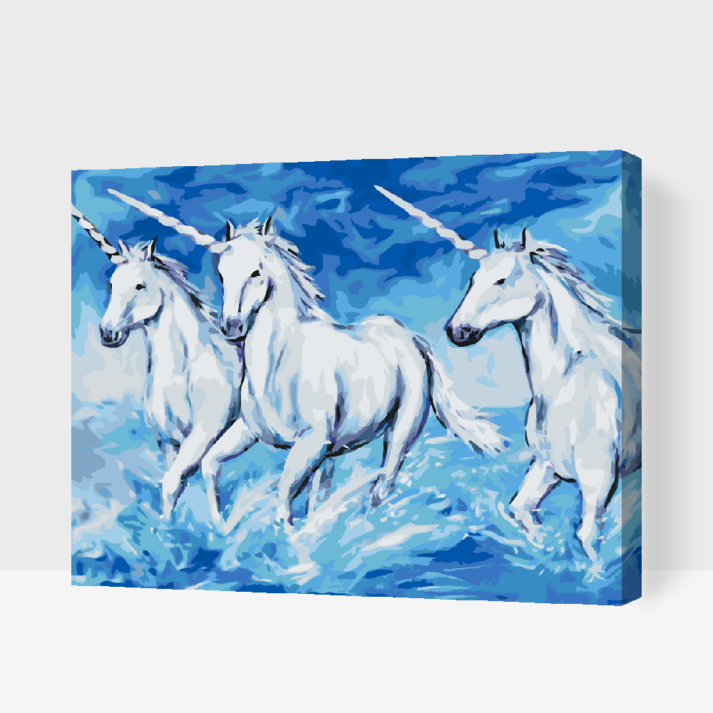 Paint by number - Enhjørninger