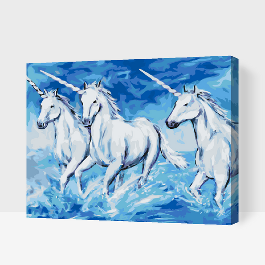 Paint by number - Enhjørninger