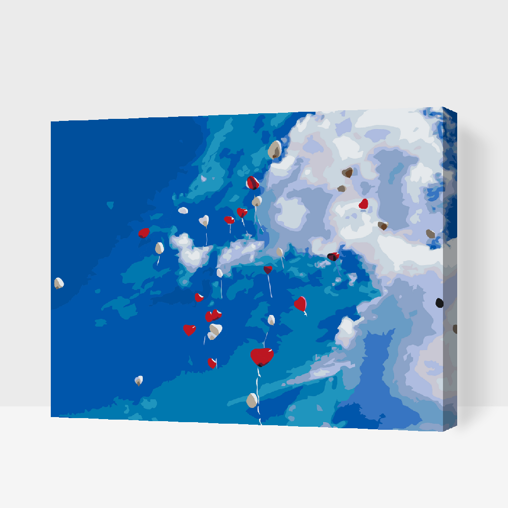 Paint by number - Himlen fuld af balloner