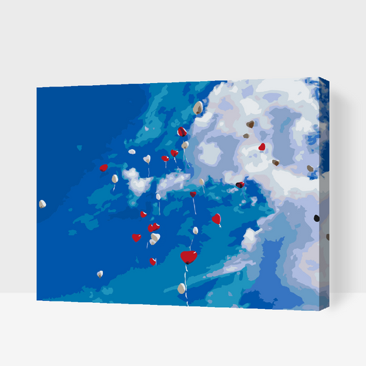 Paint by number - Himlen fuld af balloner