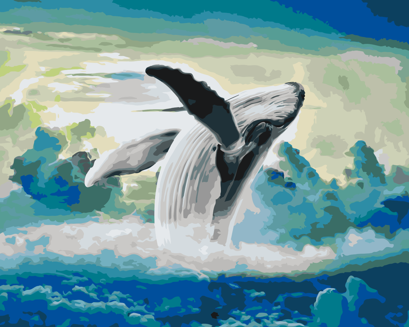 Paint by number - Hval i himlen
