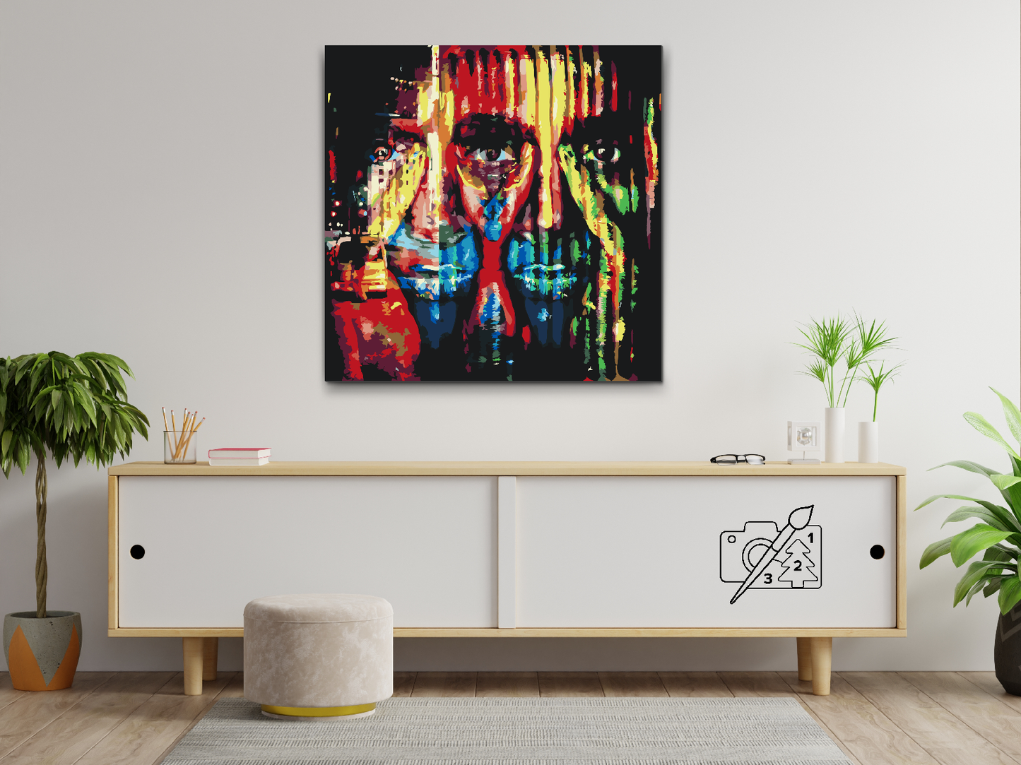 Paint by number - To Ansigter