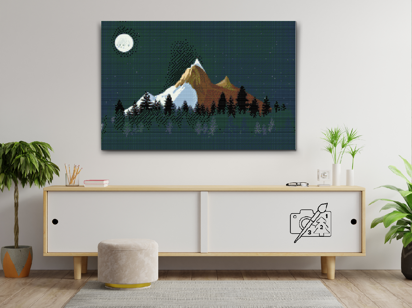 Diamond Paint - Bjerge om natten