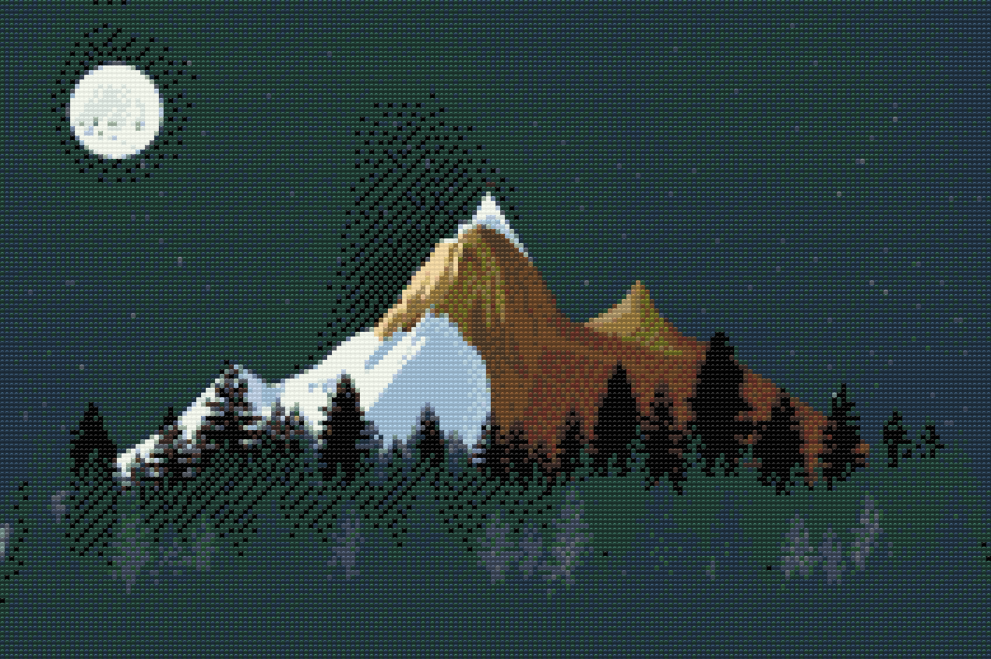 Diamond Paint - Bjerge om natten