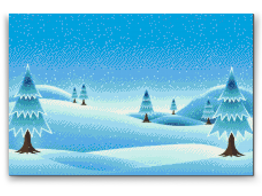 Diamond Paint - Snedækket landskab