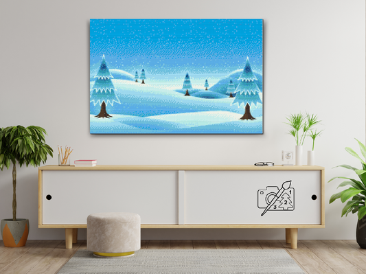 Diamond Paint - Snedækket landskab