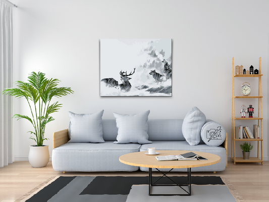 Paint by number - Ulve på jagt