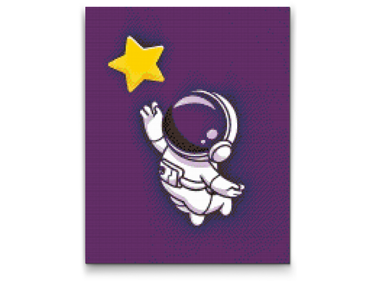 Diamond Paint - Astronaut inden for rækkevidde af en stjerne