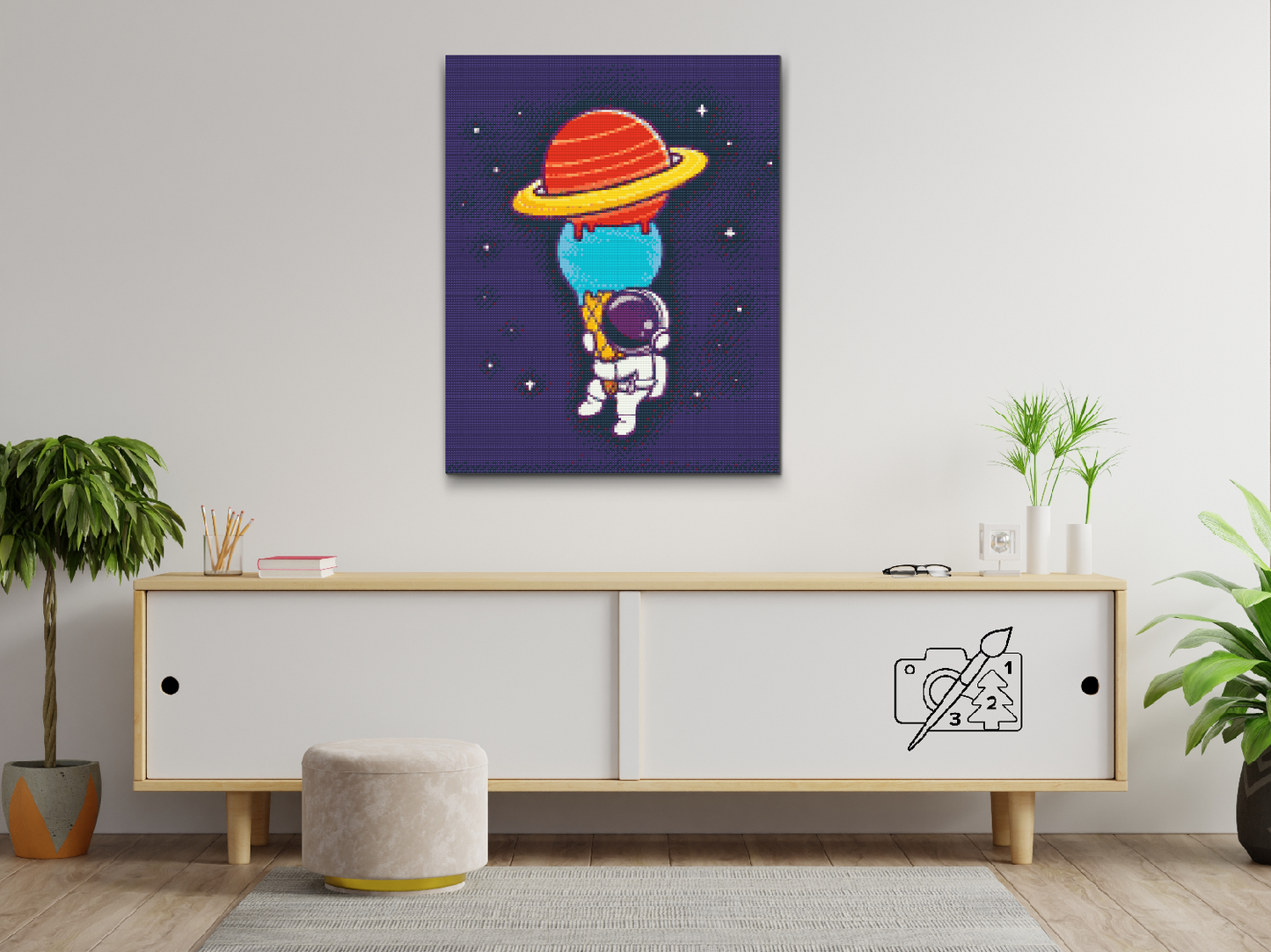 Diamond Paint - Astronaut med Planetkegle