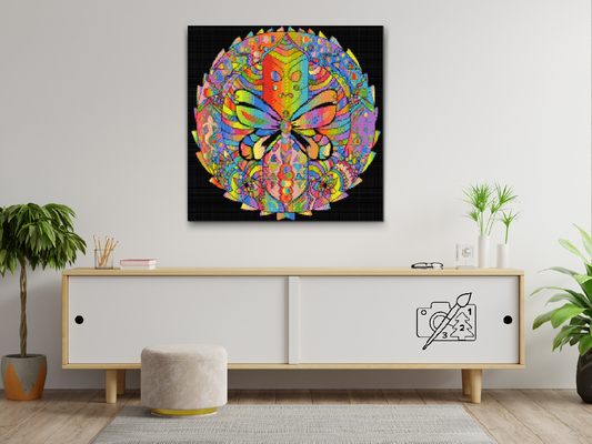 Diamond Paint - Mandala med sommerfugl