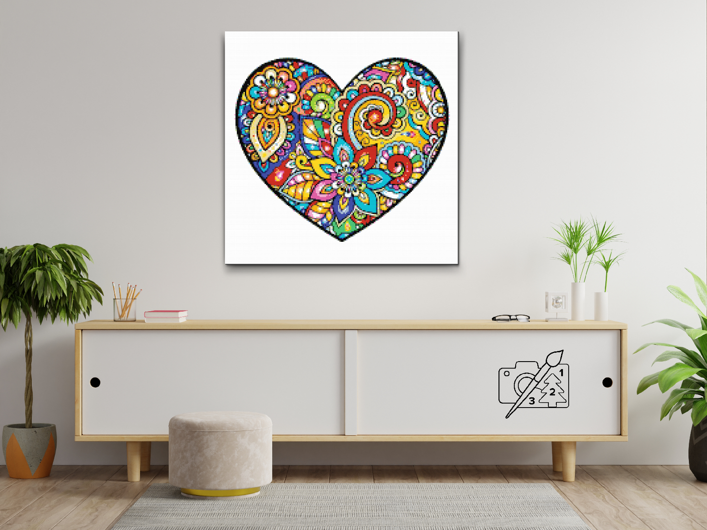 Diamond Paint - Mandala i hjertet