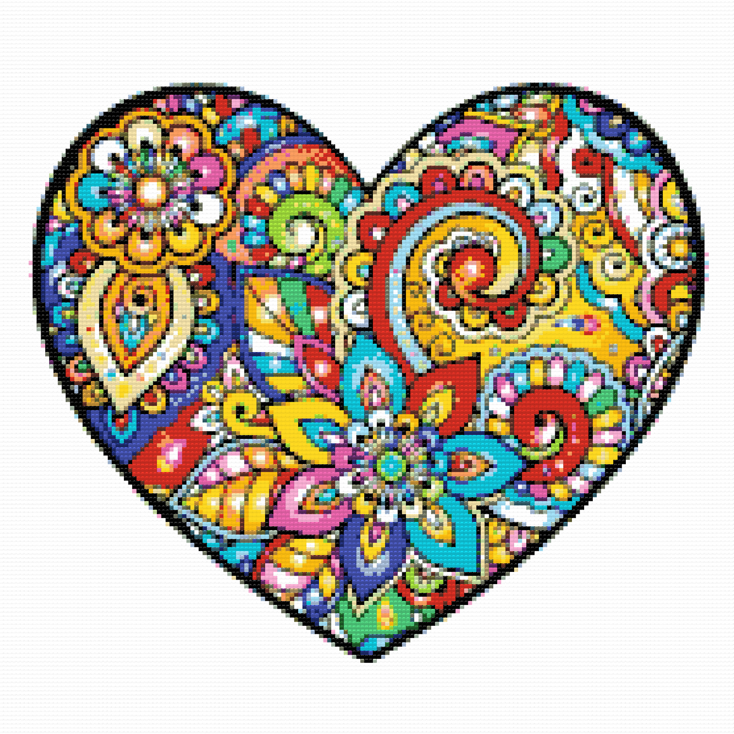 Diamond Paint - Mandala i hjertet