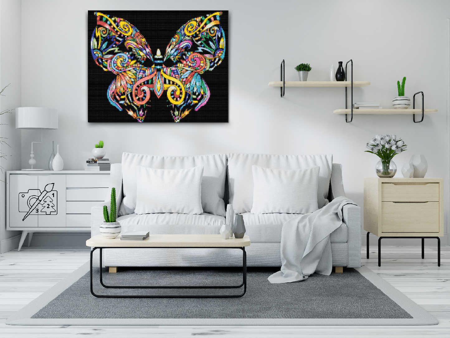 Diamond Paint - Sommerfuglemandalaen