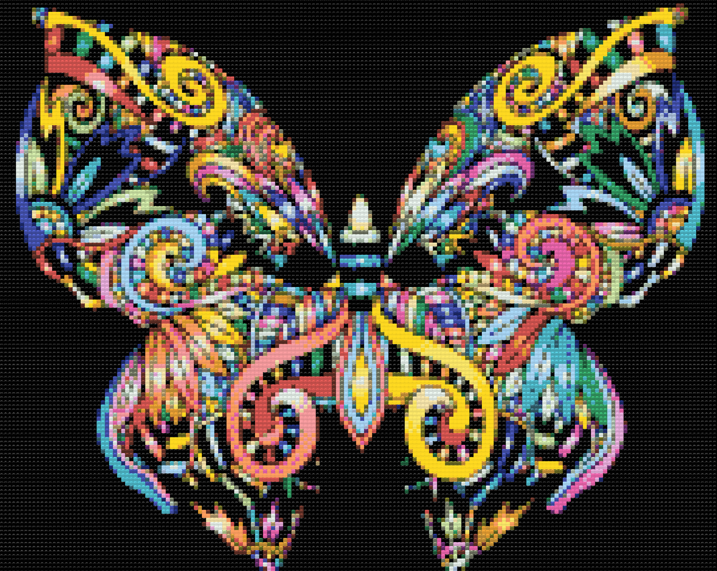 Diamond Paint - Sommerfuglemandalaen