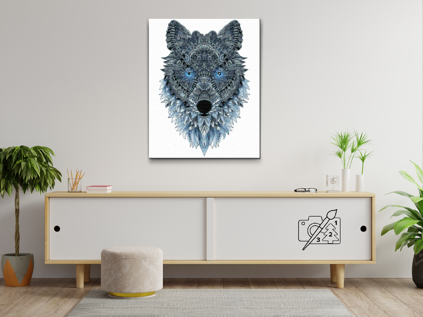 Diamond Paint - Wolf Mandala