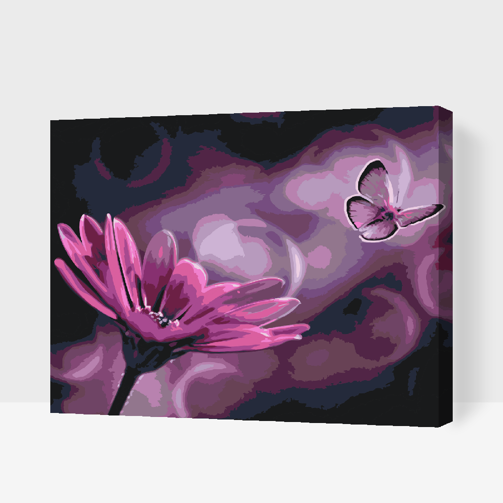 Paint by number - Butterfly og Gerbera