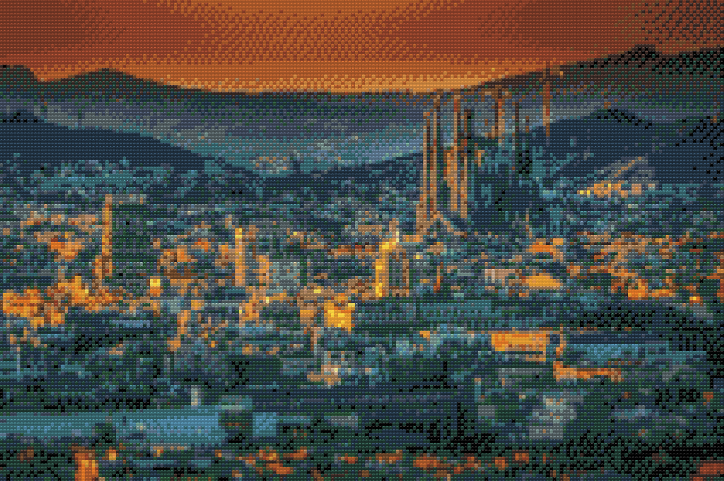 Diamond Paint - Udsigt over Barcelona