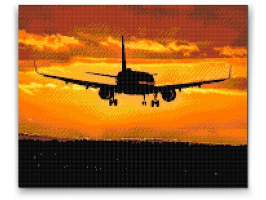 Diamond Paint - Flyvning ved solnedgang