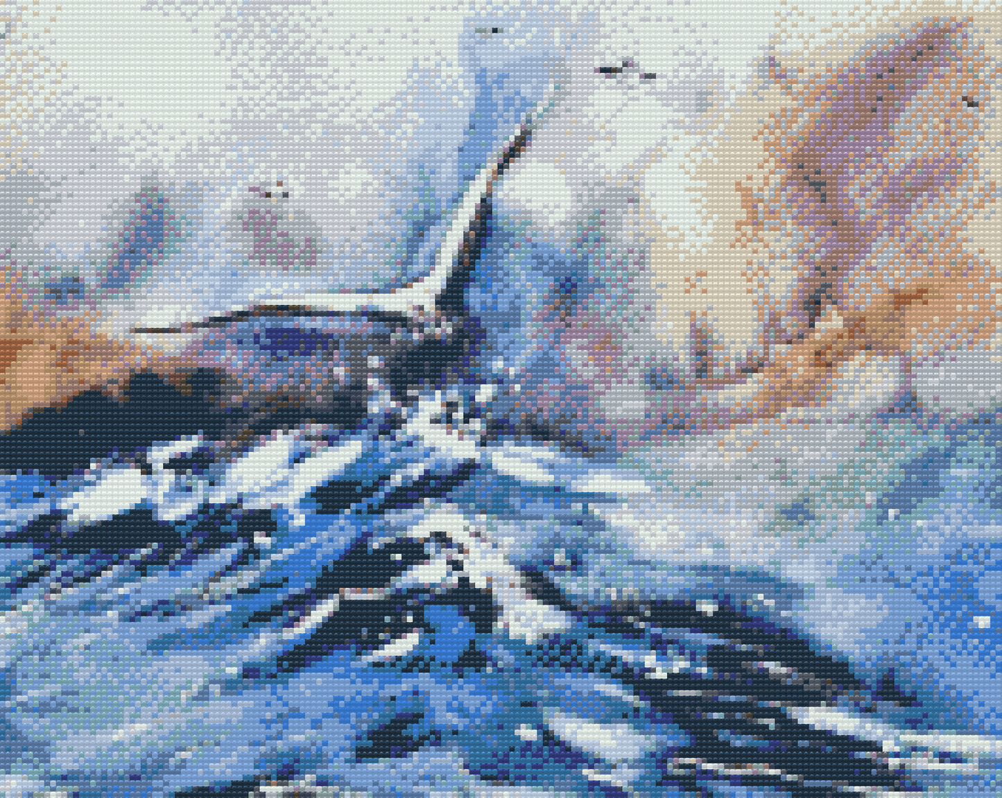 Diamond Paint - Måge, der flyver over havet