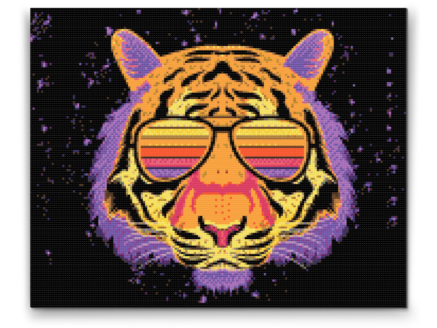 Diamond Paint - Tiger med briller