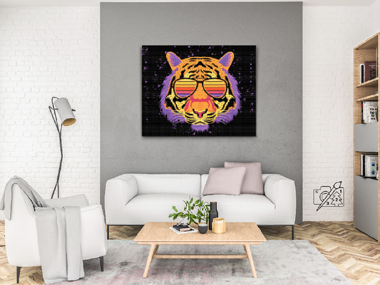 Diamond Paint - Tiger med briller