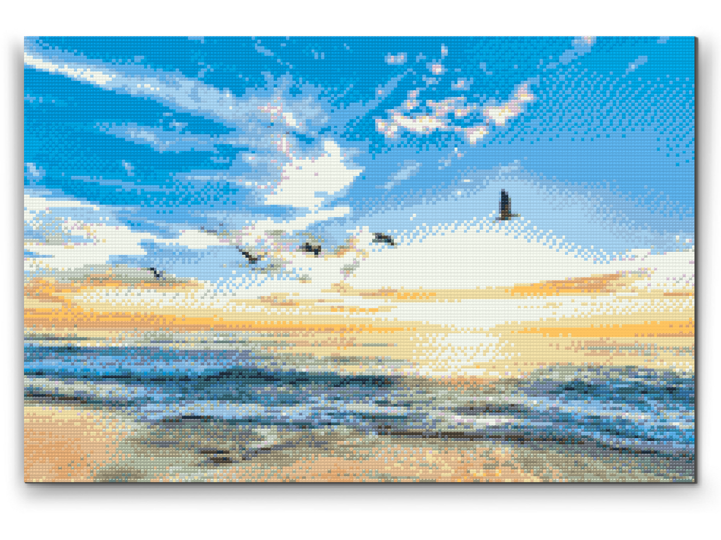 Diamond Paint - Fugle, der flyver over havet