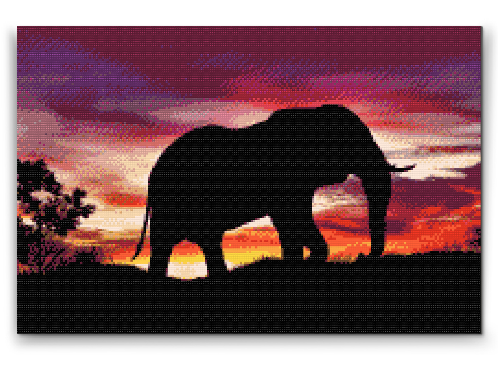 Diamond Paint - Afrikansk elefant ved solnedgang