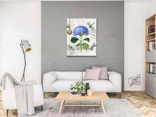 Diamond Paint - Hortensia og guldsmede