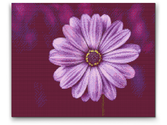 Diamond Paint - Gerebera i lilla farve