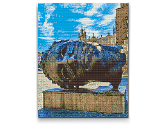 Diamond Paint - Bronzestatuehovedet Eros Bendato, Krakow