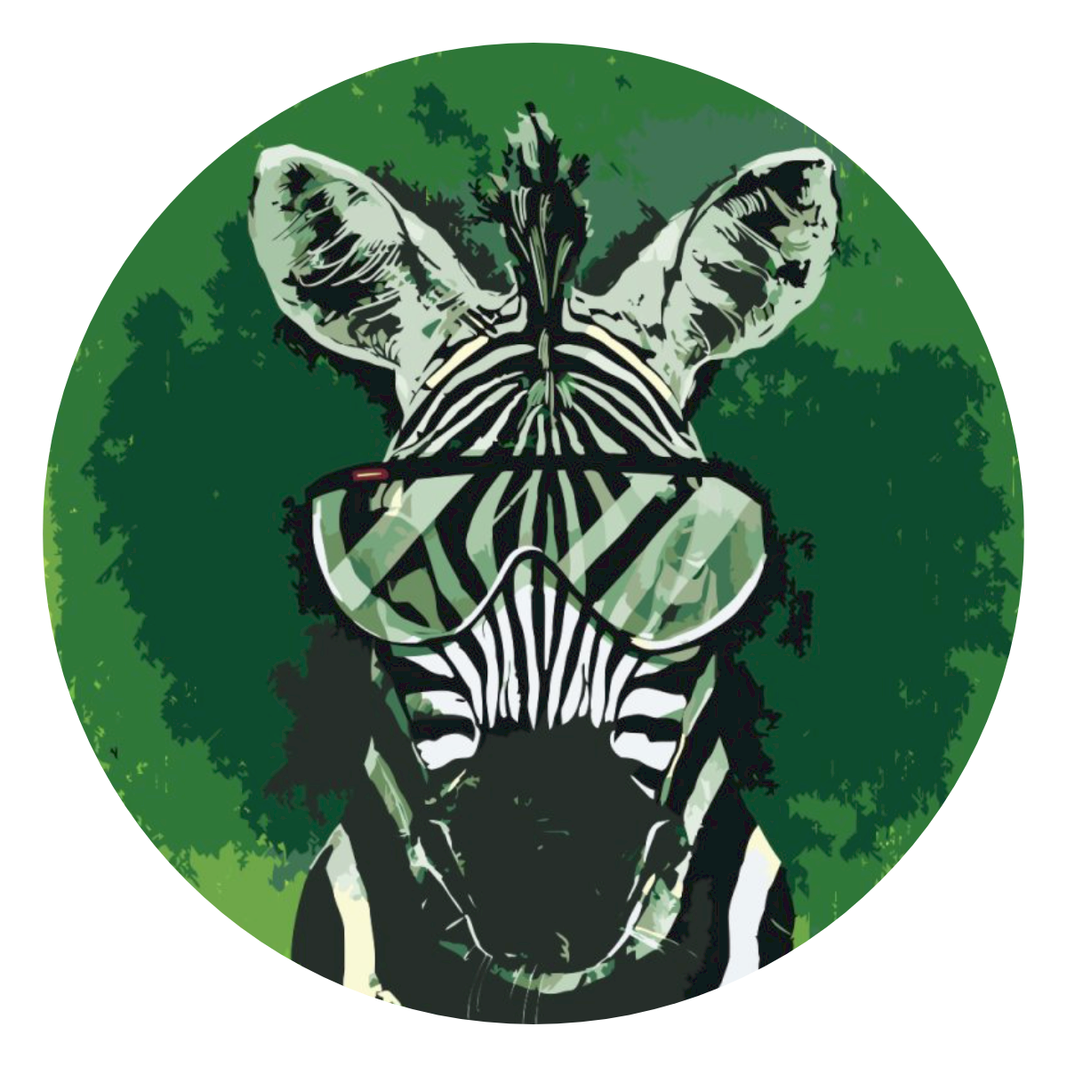Paint by number - Zebra med briller