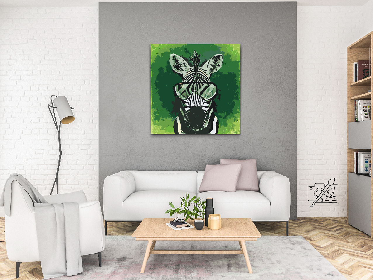 Paint by number - Zebra med briller