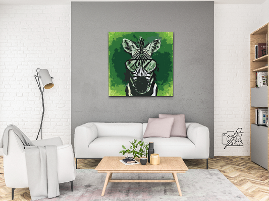 Paint by number - Zebra med briller