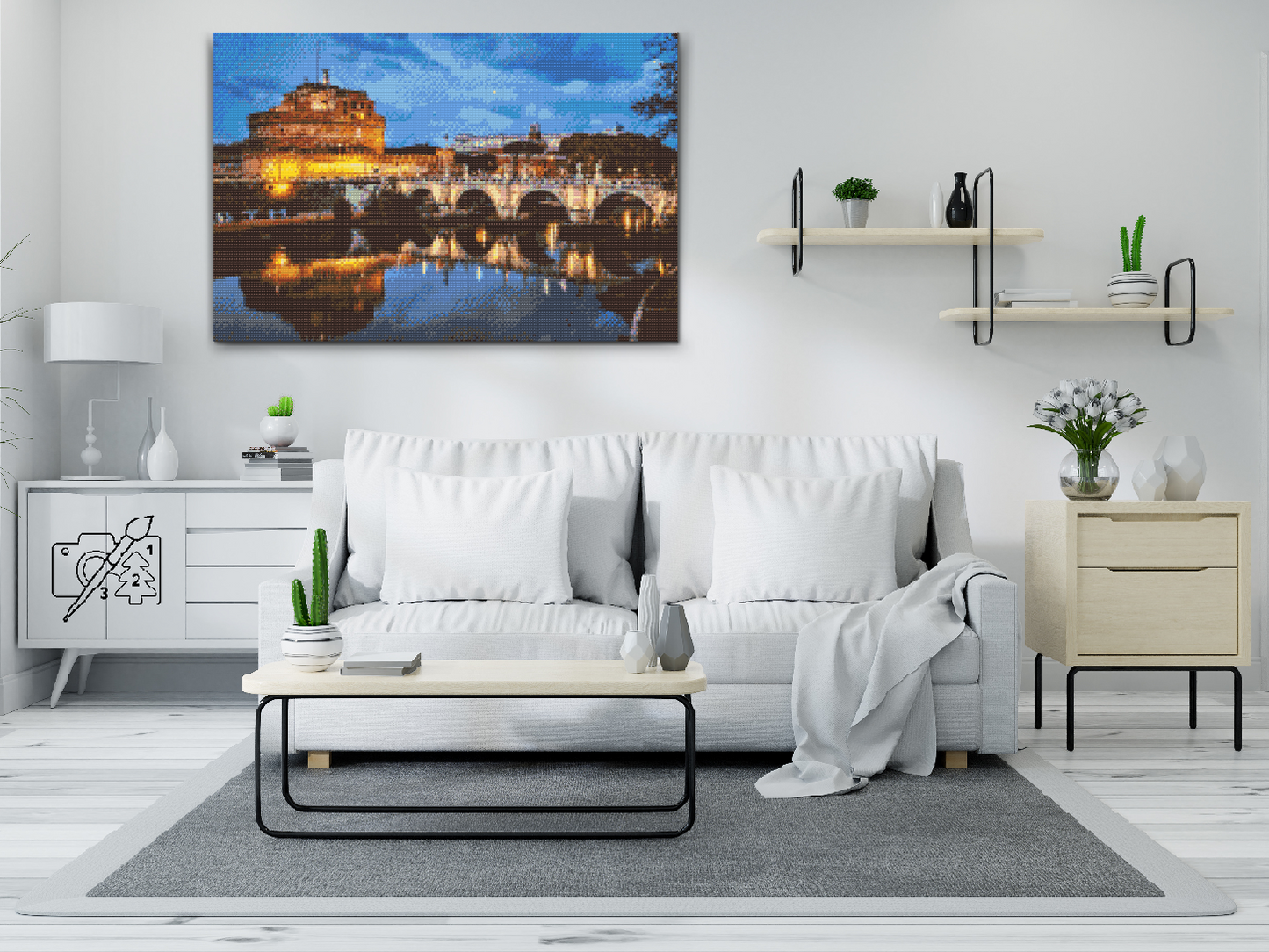 Diamond Paint - Castle Sant Angelo i Rom 2